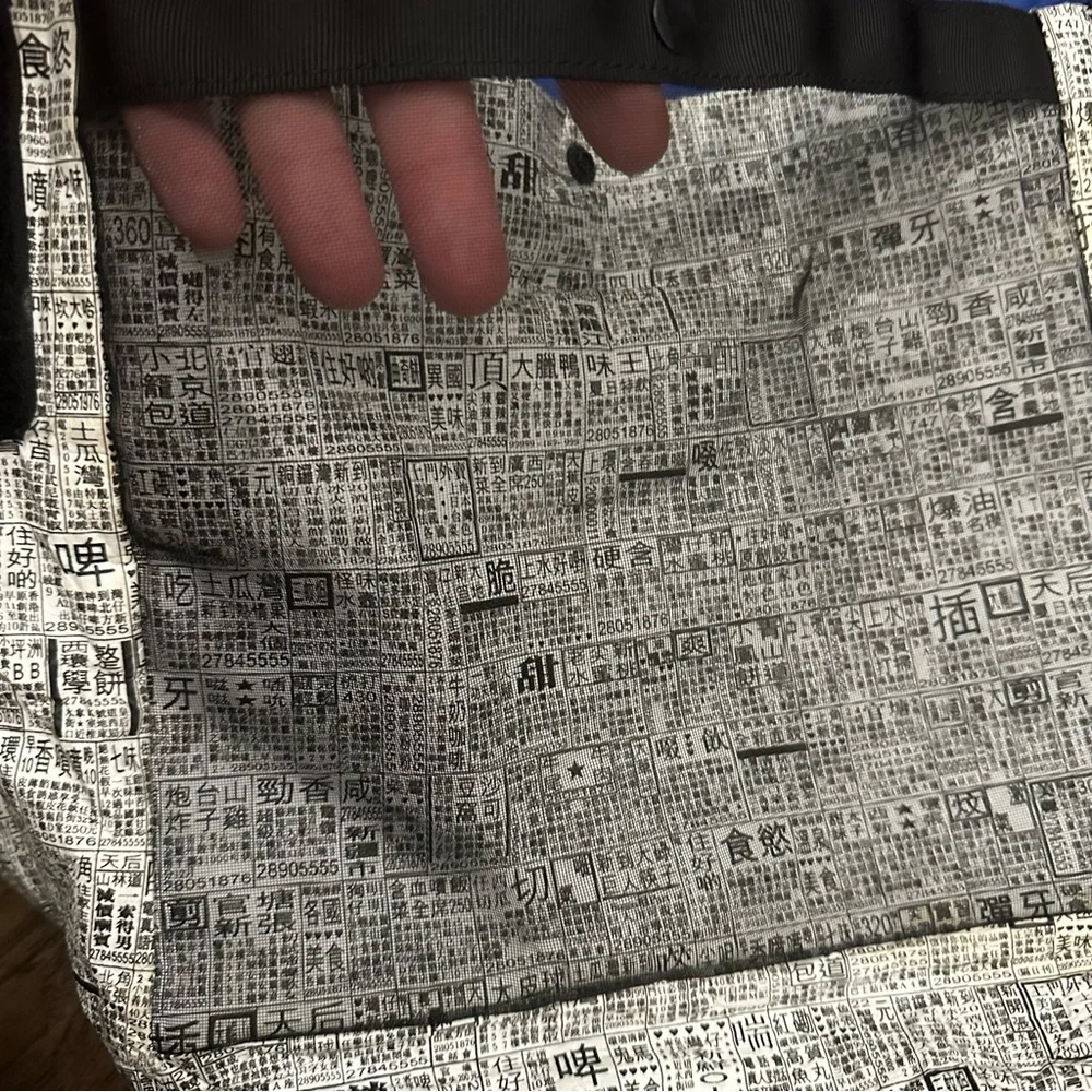 GOD Asian print messenger bag